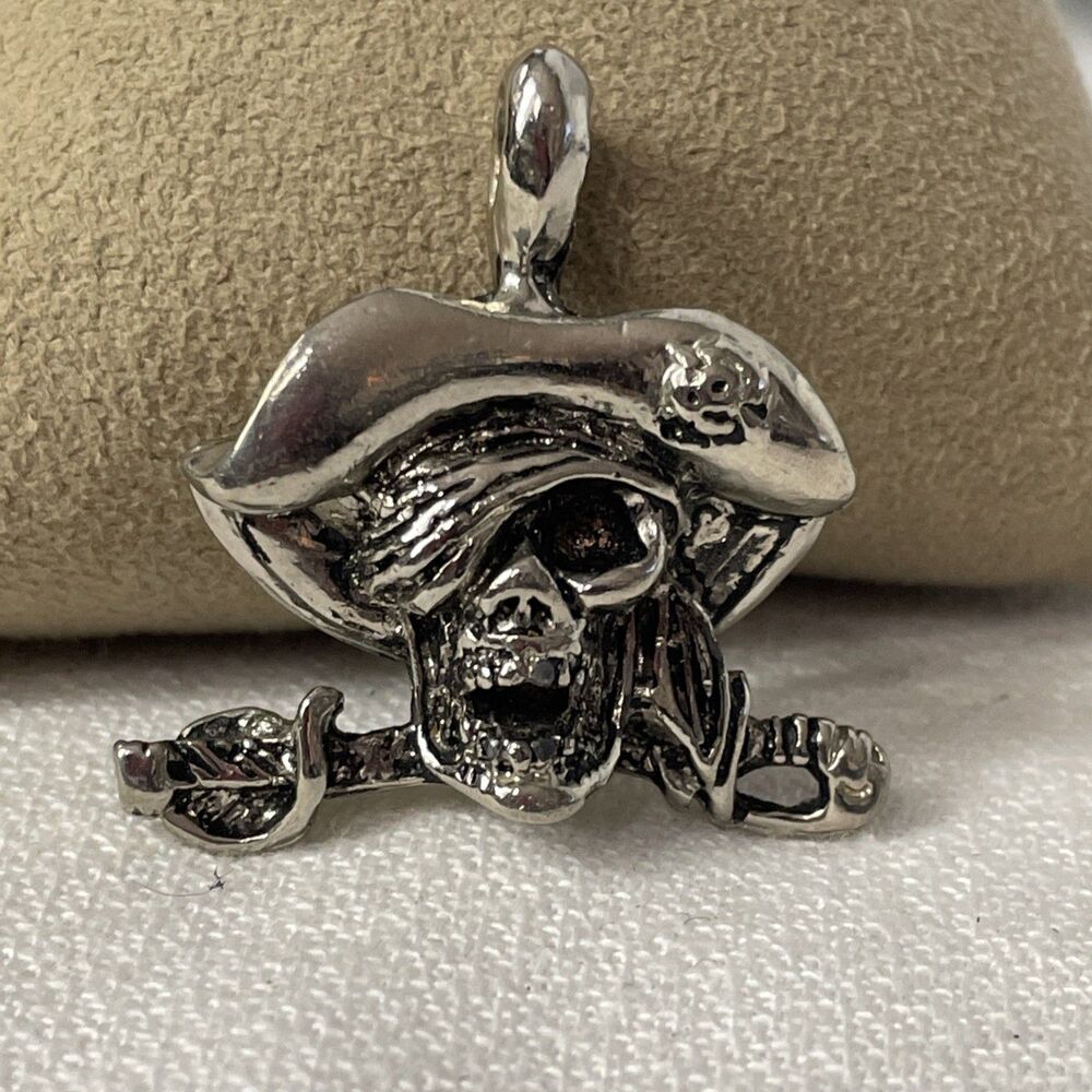 Pirate Skull Sword Pendant Men's Punk Biker Jewelry Gift